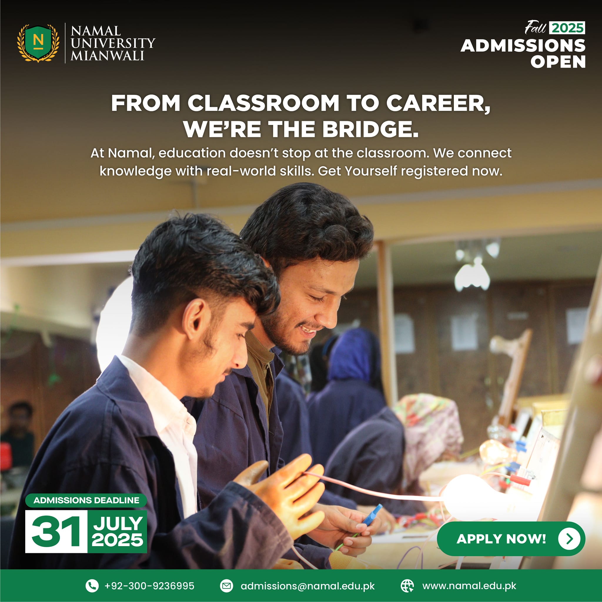 Join Namal University: Fall 2025 Admissions Open!