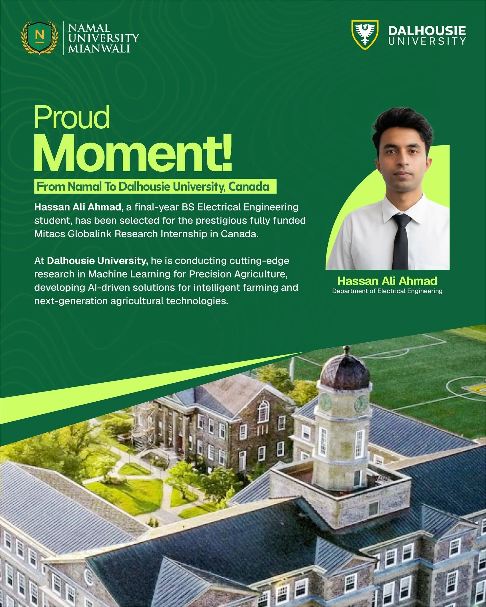 Namal Students Secure Prestigious Mitacs Globalink Research Internships in Canada