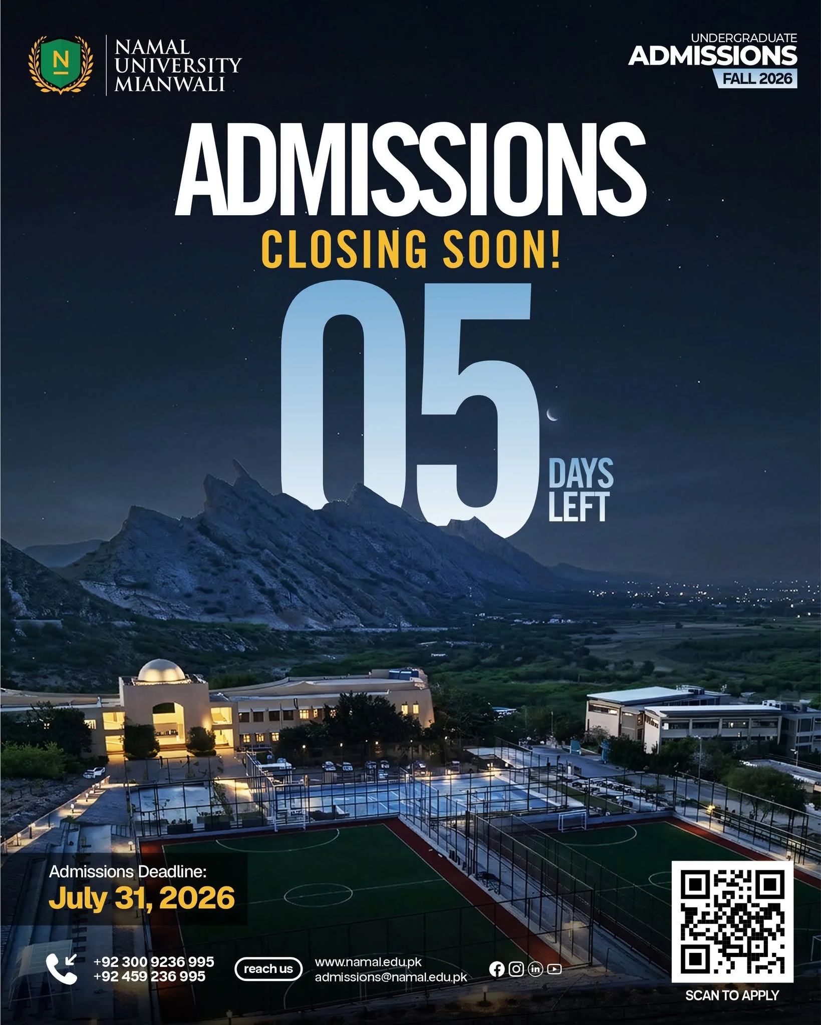 Admissions Closing Soon – Apply Before July 31