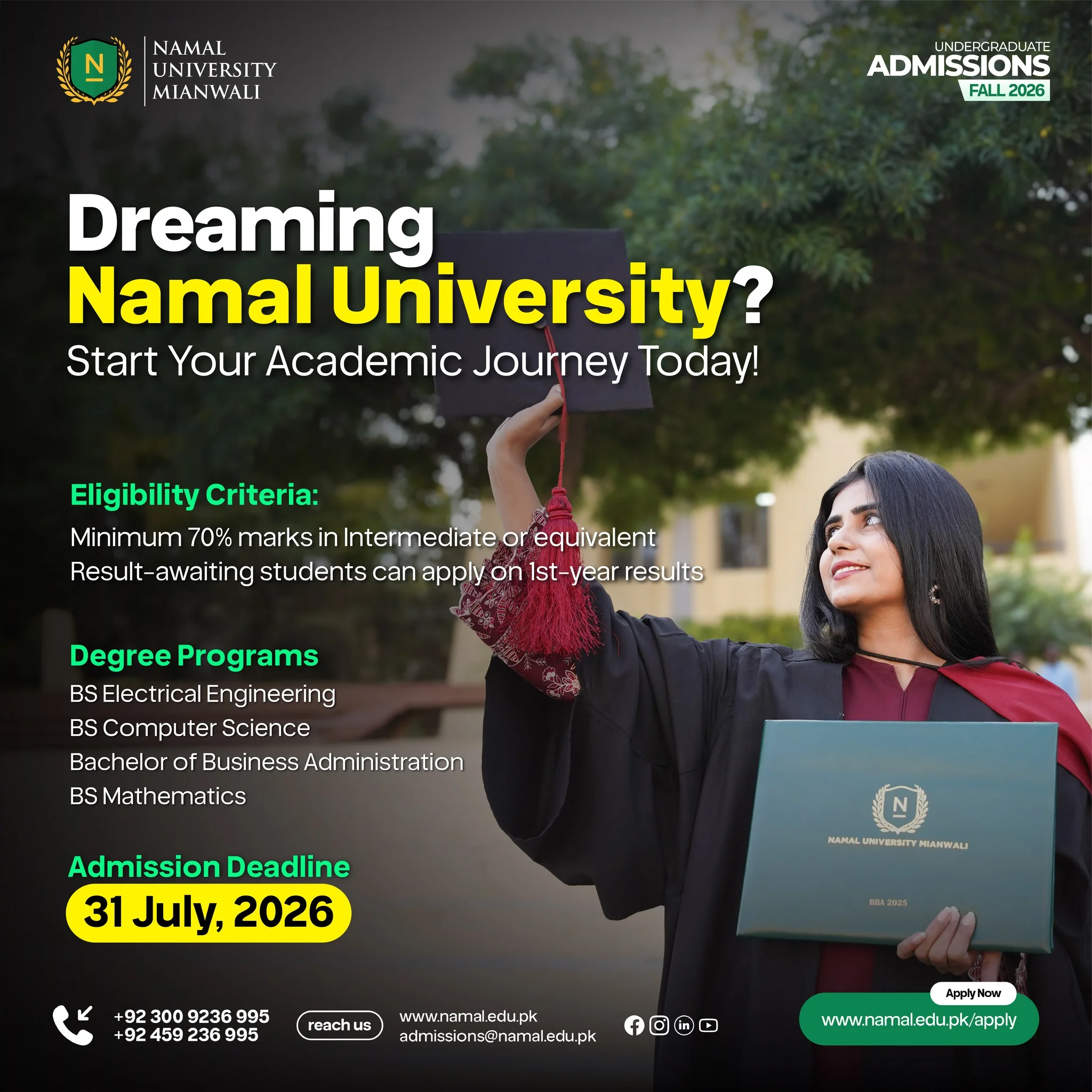 Admissions Open Fall 2026