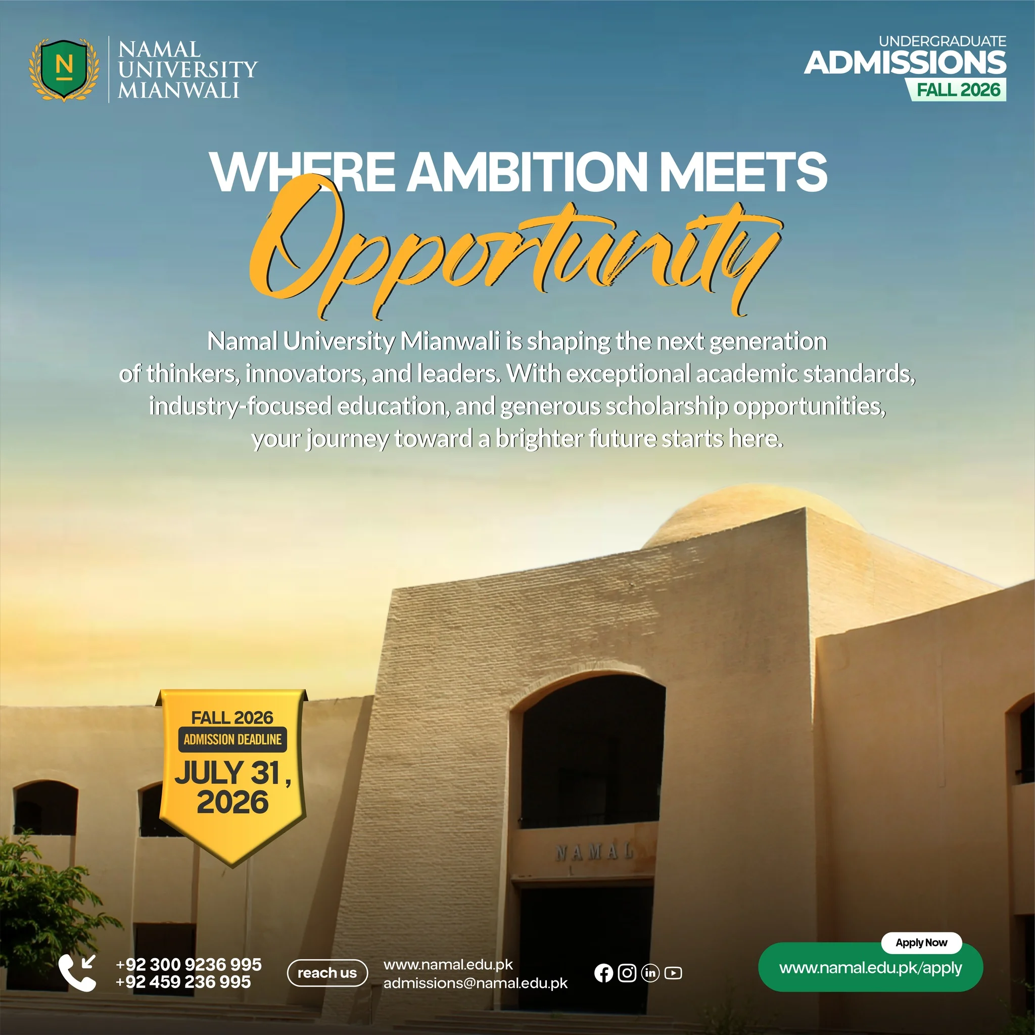 Step Into Excellence | Admissions 2026