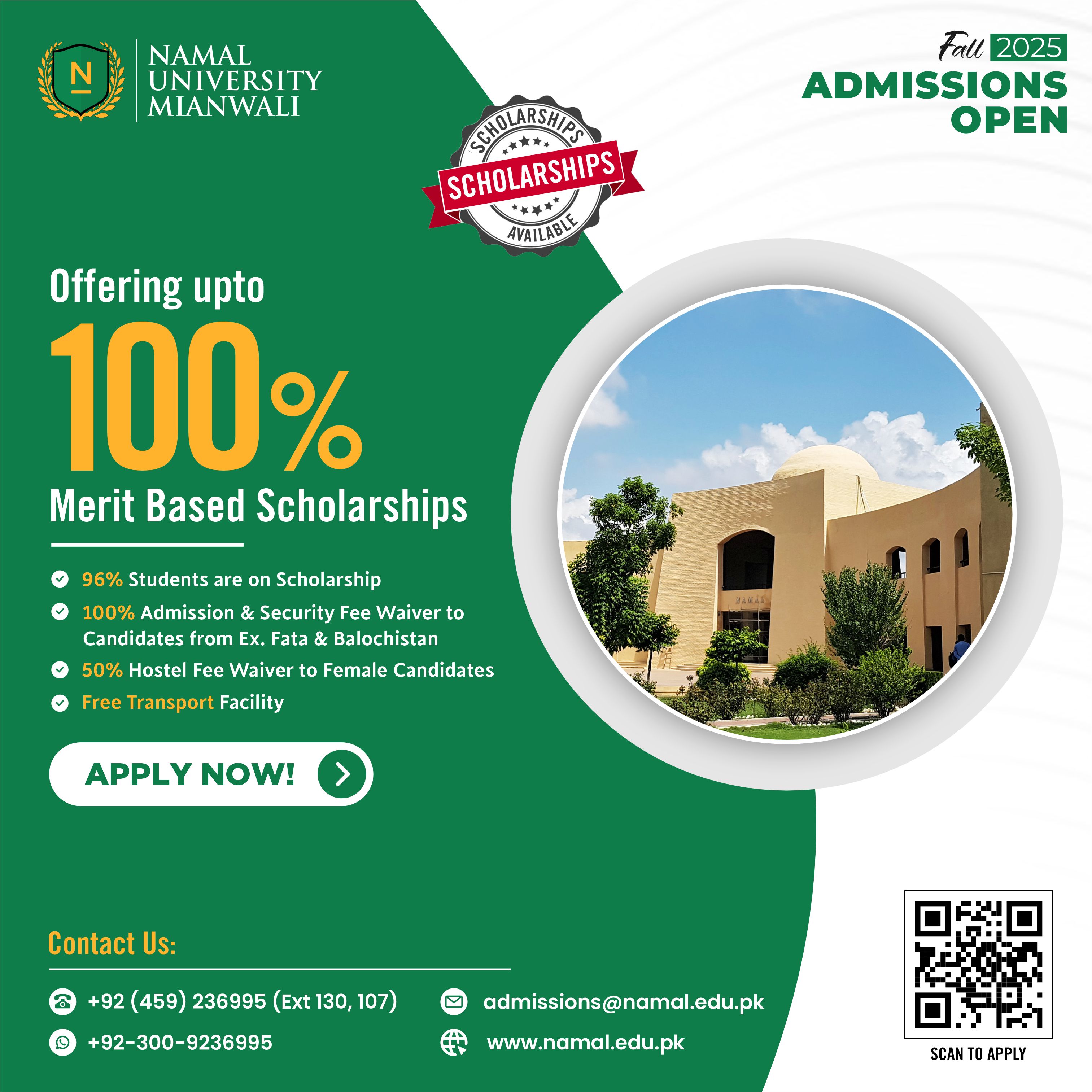 Admissions 2025 are open