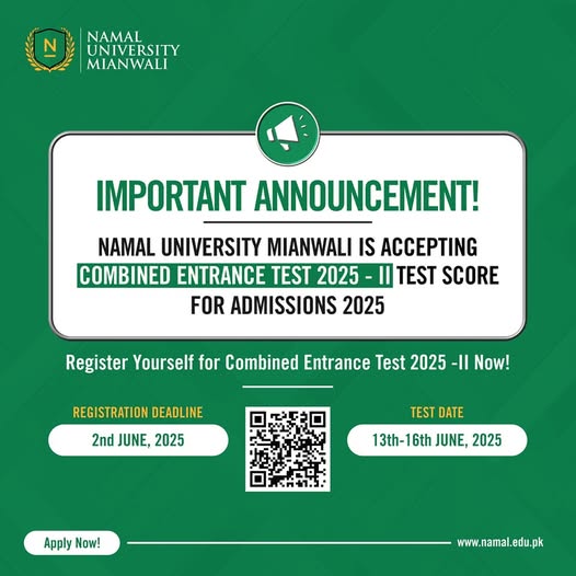 Admissions Open – Apply Now with Your Entry Test Scores!