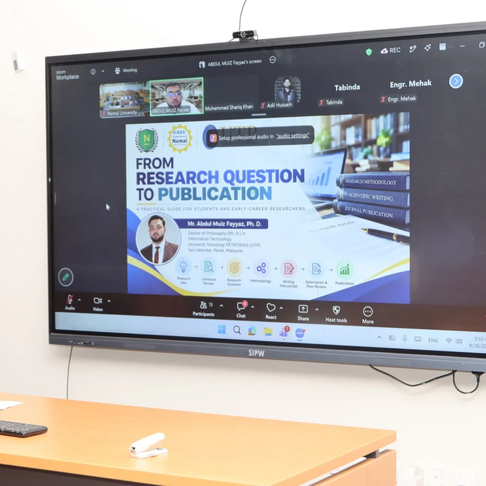 IEEE Namal Student Branch Hosts Webinar on Research and Publication
