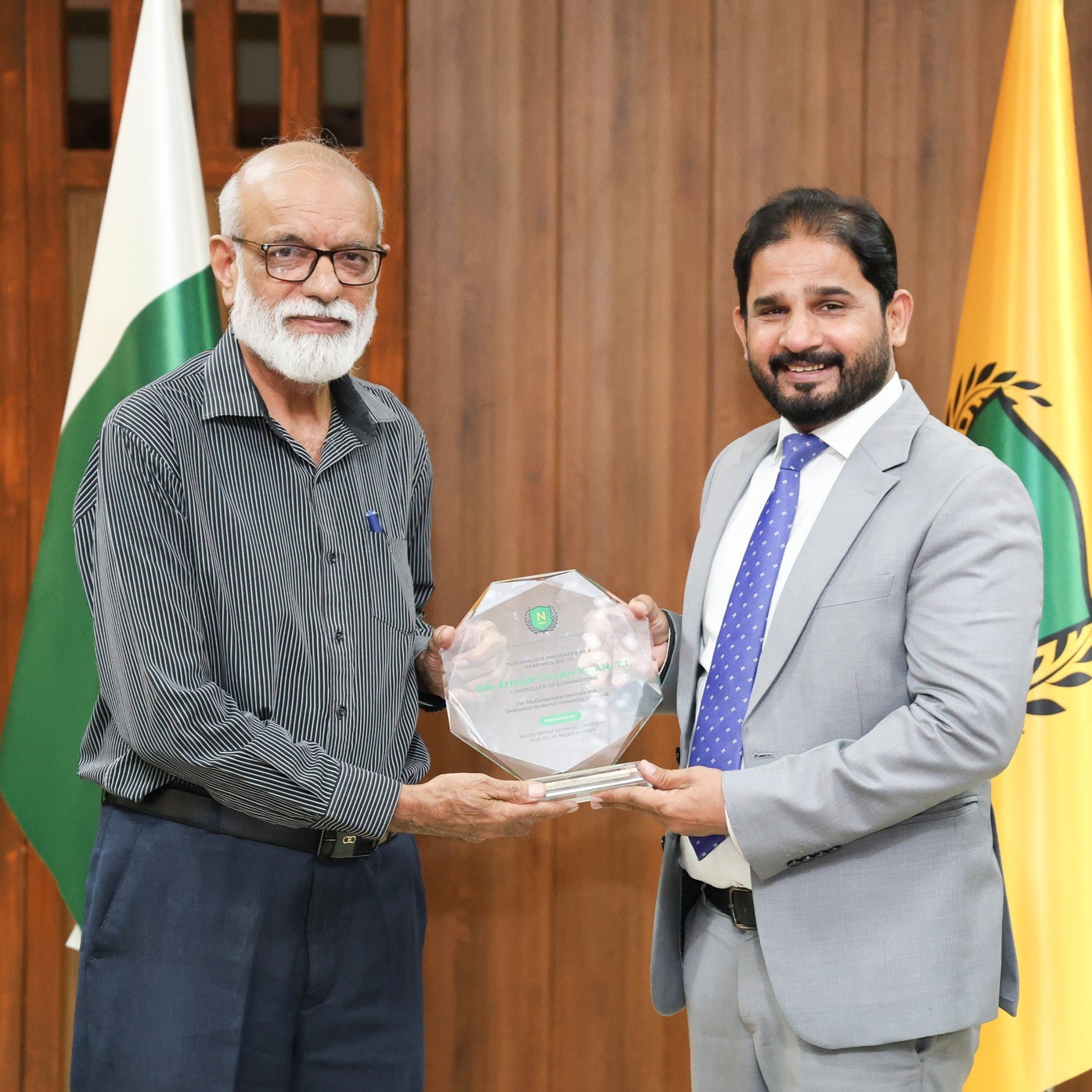 Namal Bids Farewell to Prof. Dr. Ehsan Ullah Khan