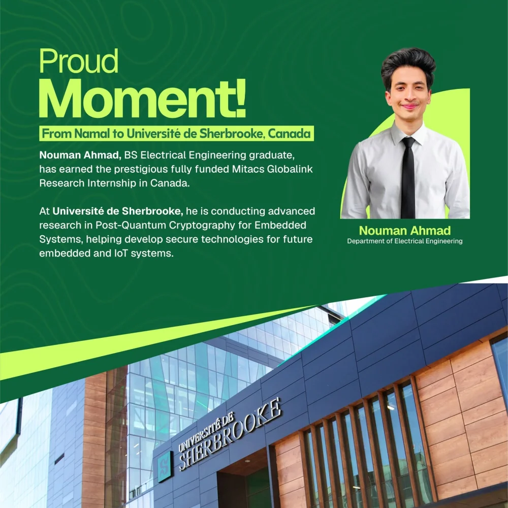 Namal Students Secure Prestigious Mitacs Globalink Research Internships in Canada