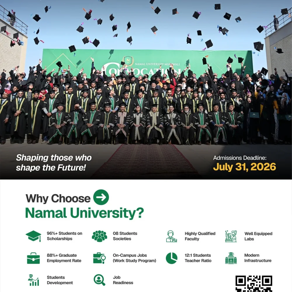 Choose Your Future at Namal University Mianwali | Admissions 2026