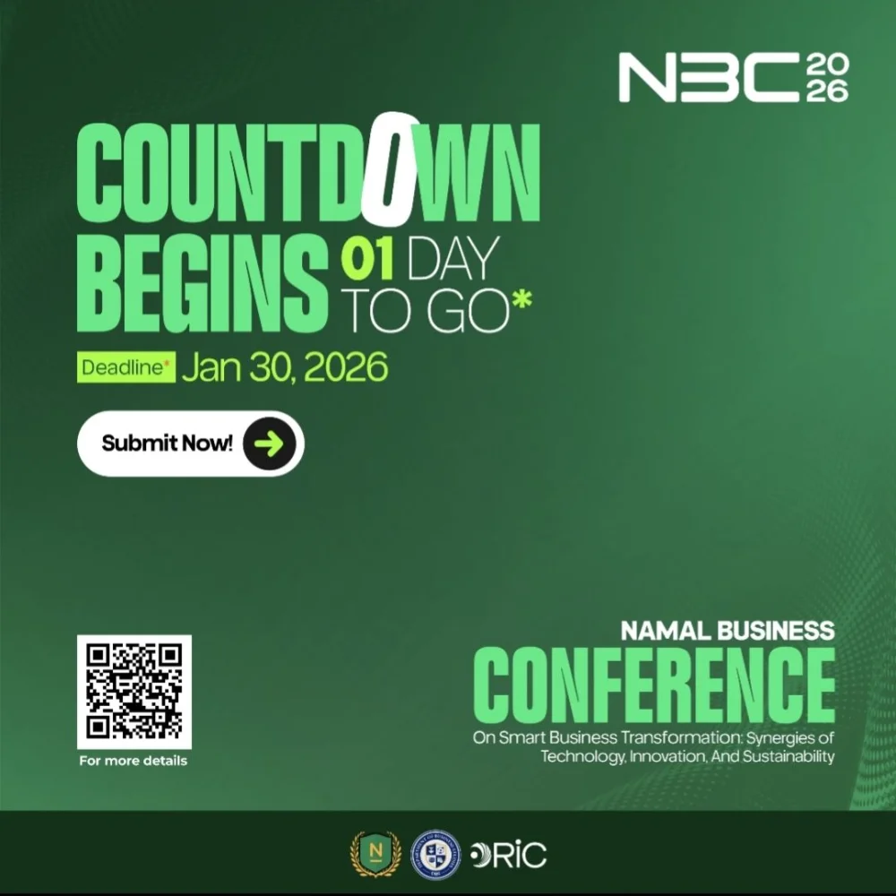 Only 1 Day to Go! Submit Now for Namal Business Conference 2026